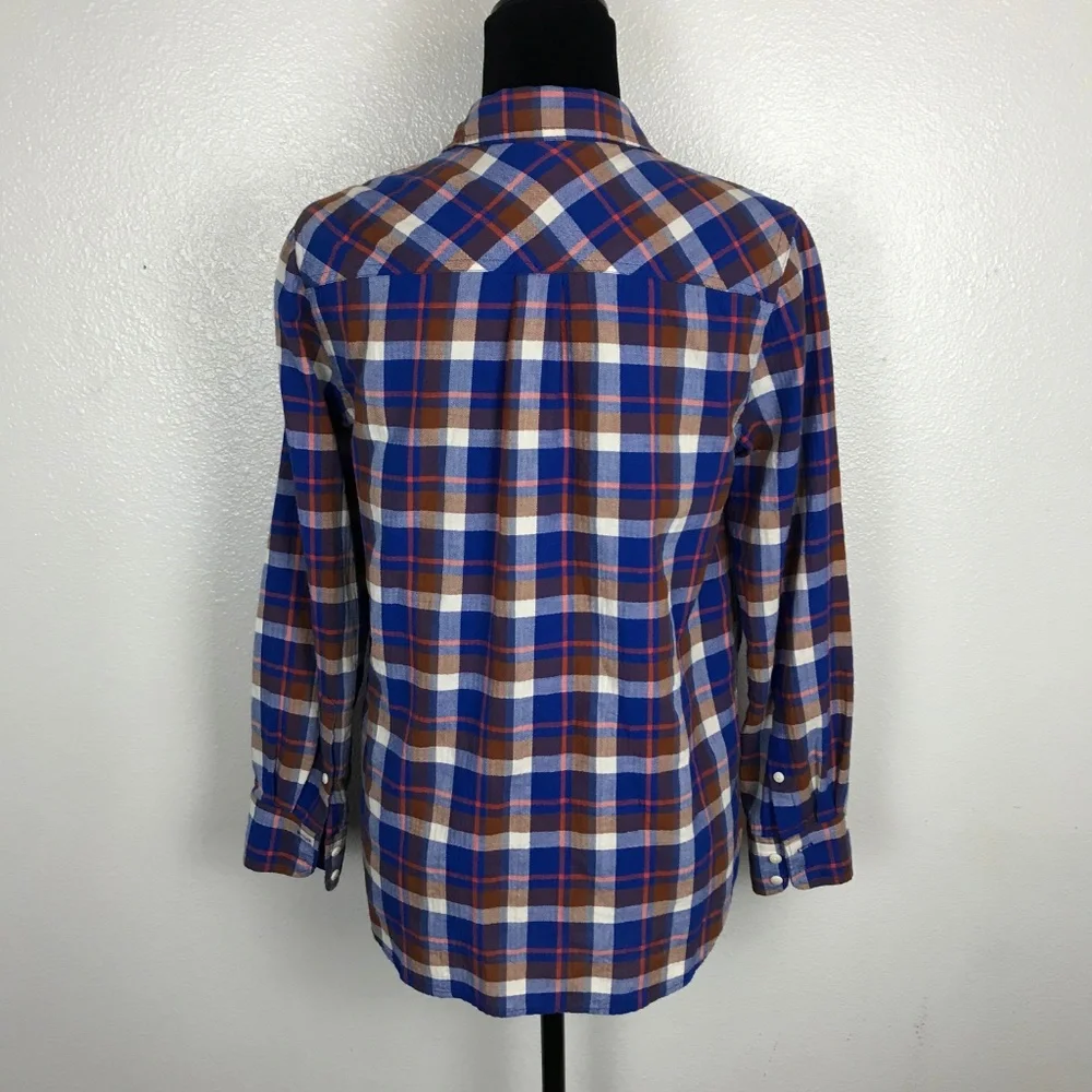 J.Crew Womens Multicolor‎ Plaid Button Down Blouse